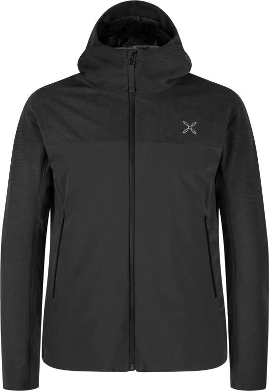 Montura Black Lightweight Casual Jacket With Front Zipper Closure And Hood