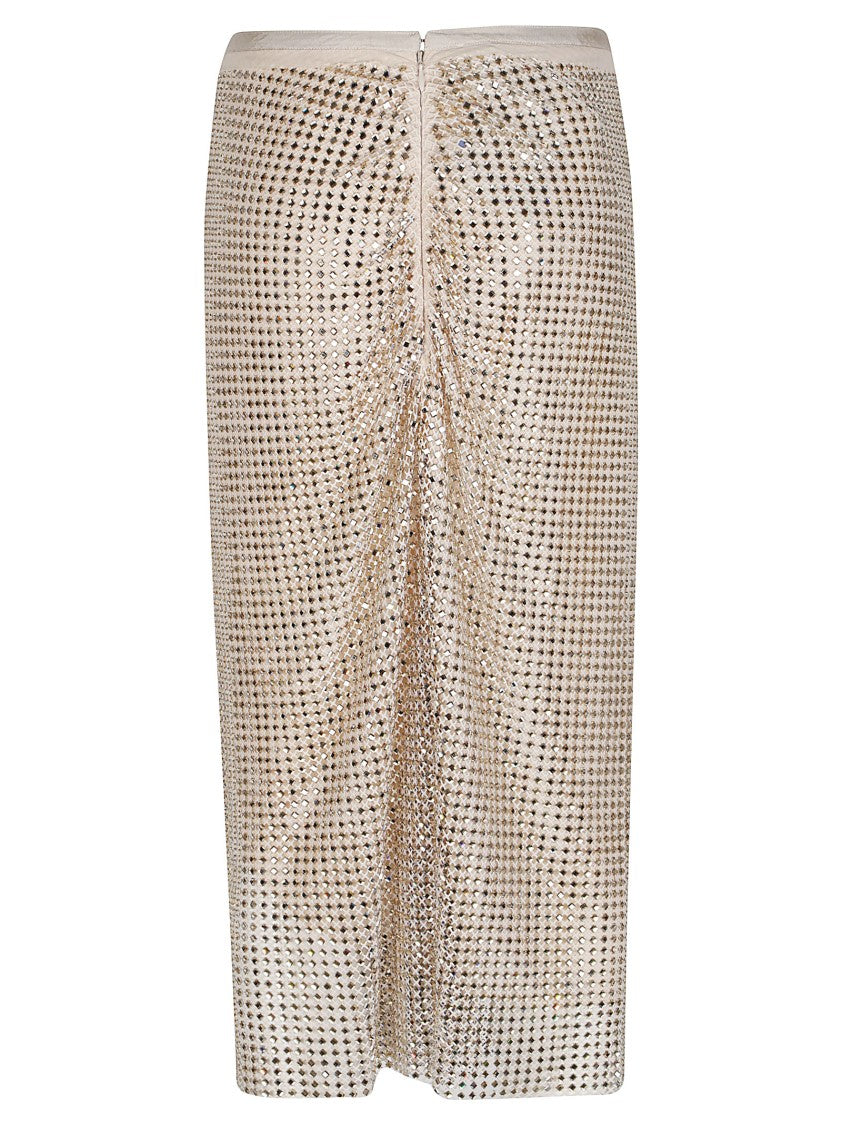 Pinko Berlina Midi Ruched Polyester Skirt