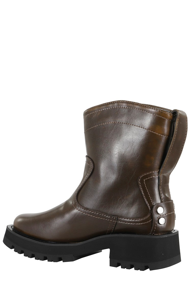 Ganni Studs Low Boot Crinkle