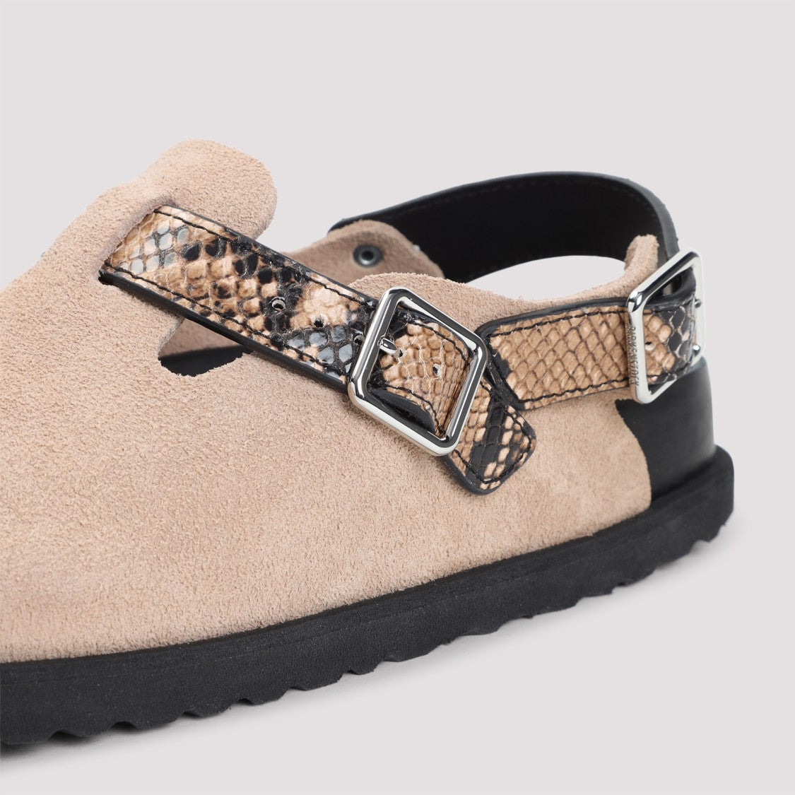 Birkenstock 1774 Natural Beige Snake Suede Leather Tokio Sandals