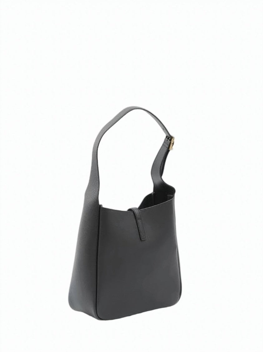 Saint Laurent Supple Grained Leather Small Shoulder Bag With Logo Closure