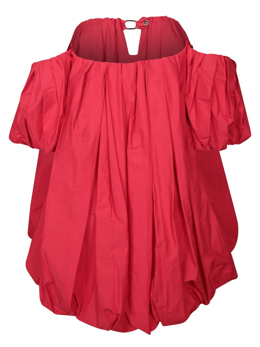 Pinko Bert Poplin Dress With Cut-Out Neckline