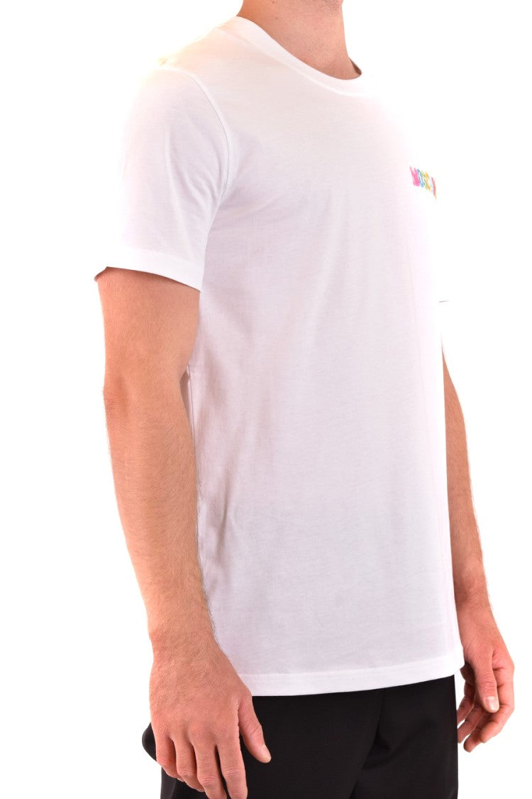 Moschino Classic White Short-Sleeve Tee With Iconic Logo