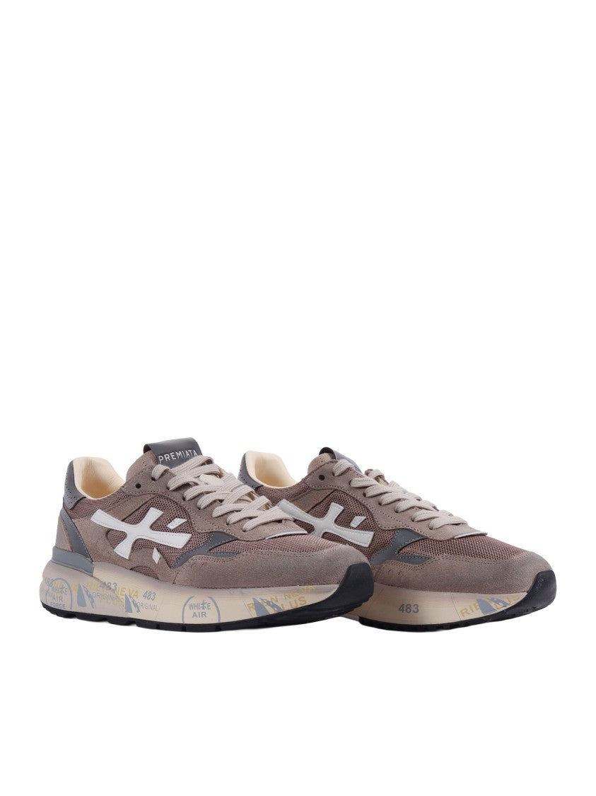 Premiata Mick0.1 Brown Suede Mesh Sneakers