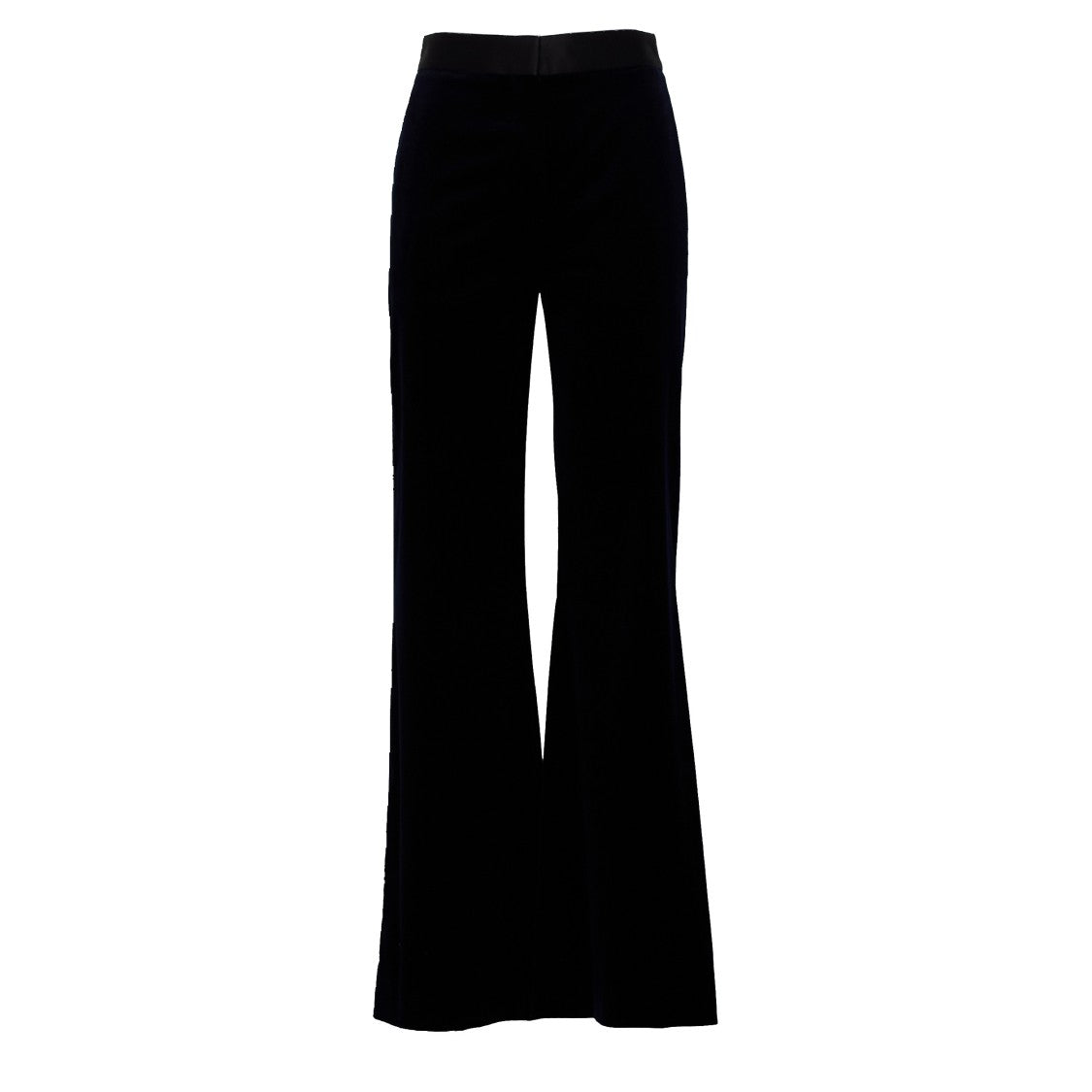 Victoria Beckham Tailored Alina Flared Satin Waistband Trousers