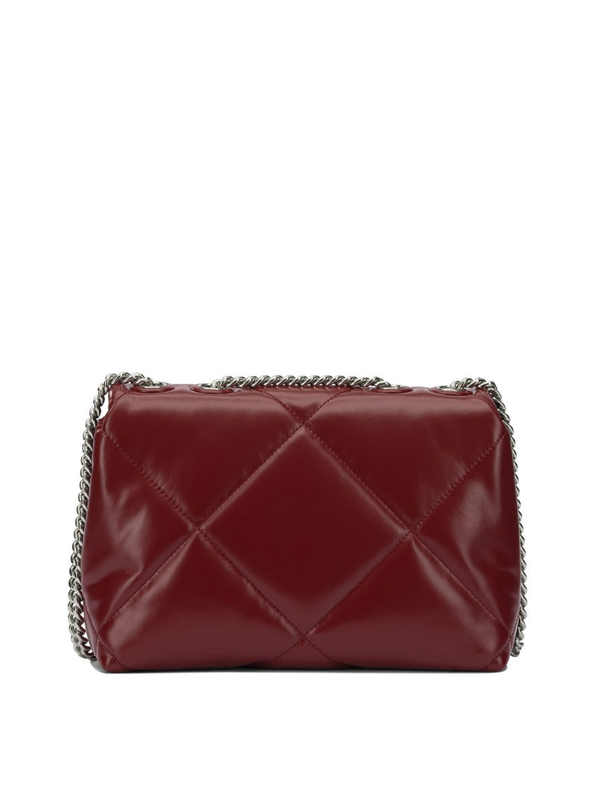Tory Burch Quilted Burgundy Shoulder Bag