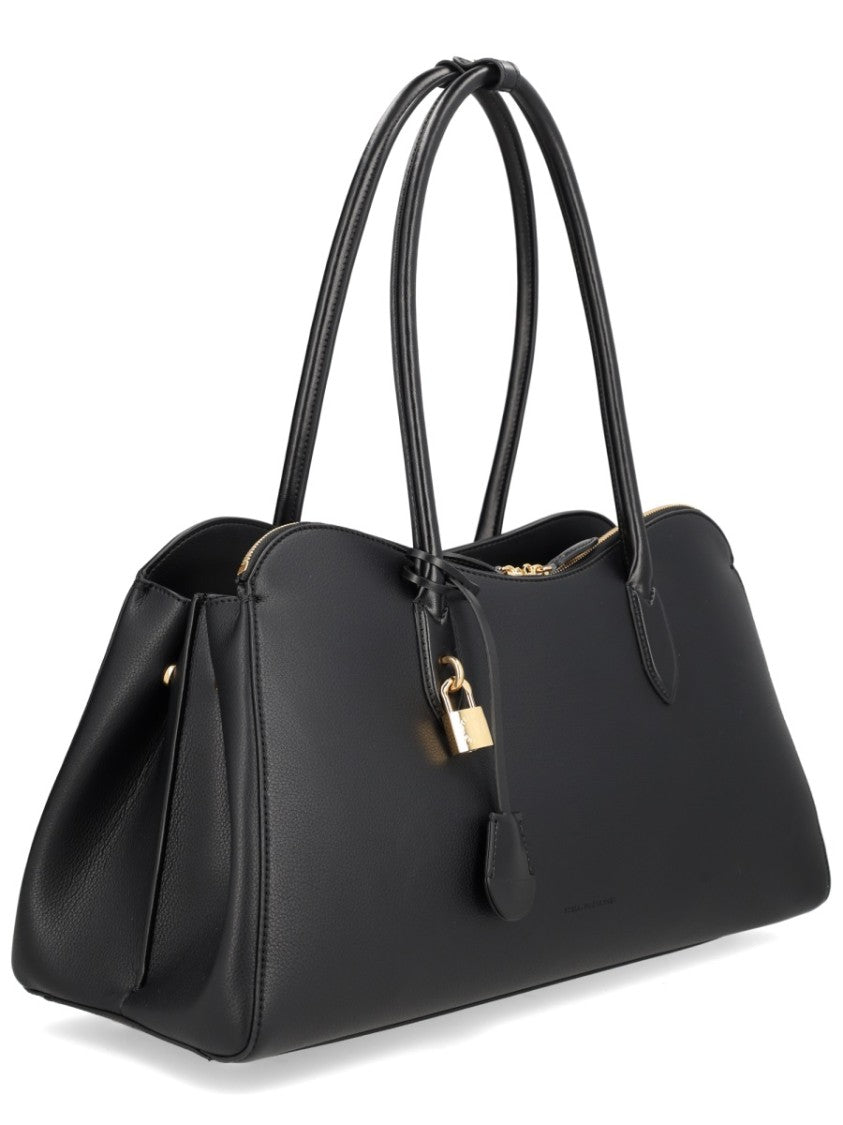 Stella Mccartney Black Ryder Polyamide Padlock Tote Bag