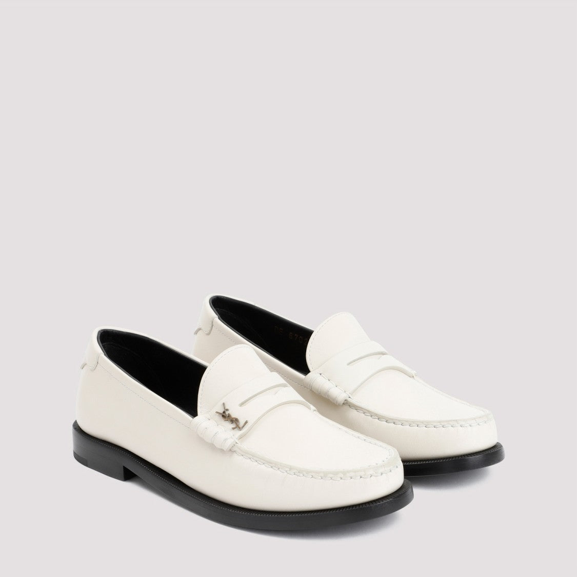 Saint Laurent Leather Pearl Loafers