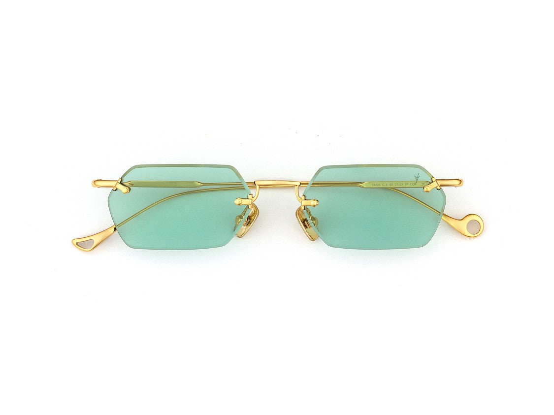 Eyepetizer Gold Tank Hexagonal Sunglasses