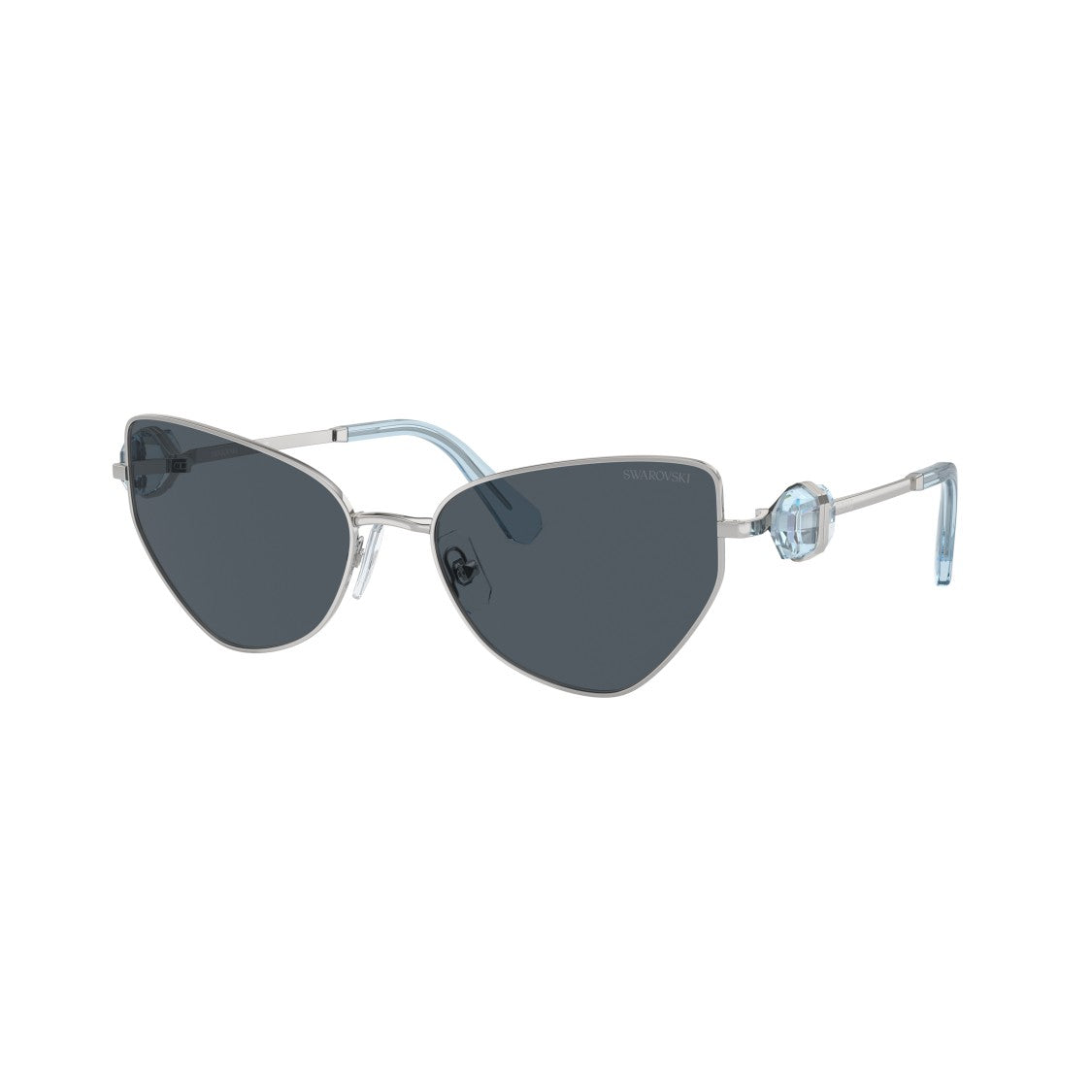 Swarovski 0Sk7003 Angular Cat-Eye Sunglasses With Crystal Embellishments