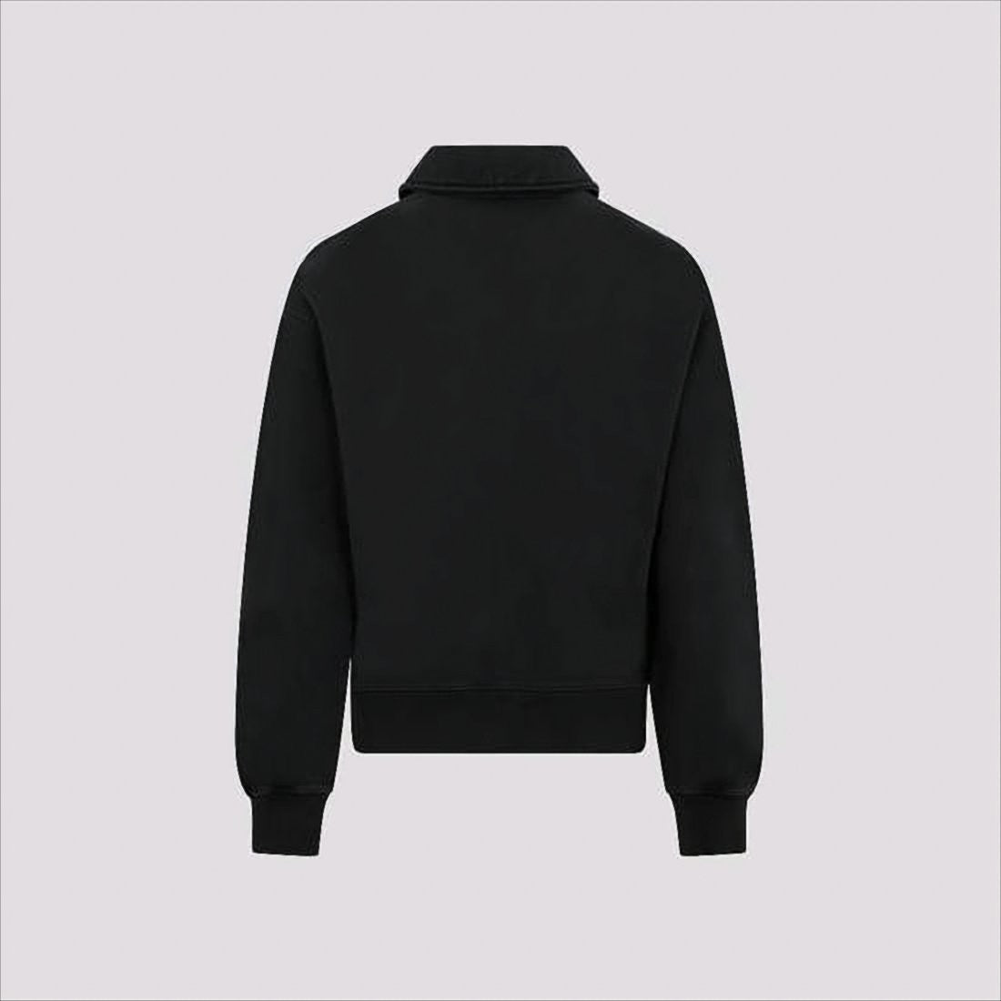 Christian Dior Long-Sleeve Black Shirt With Half-Zip Front