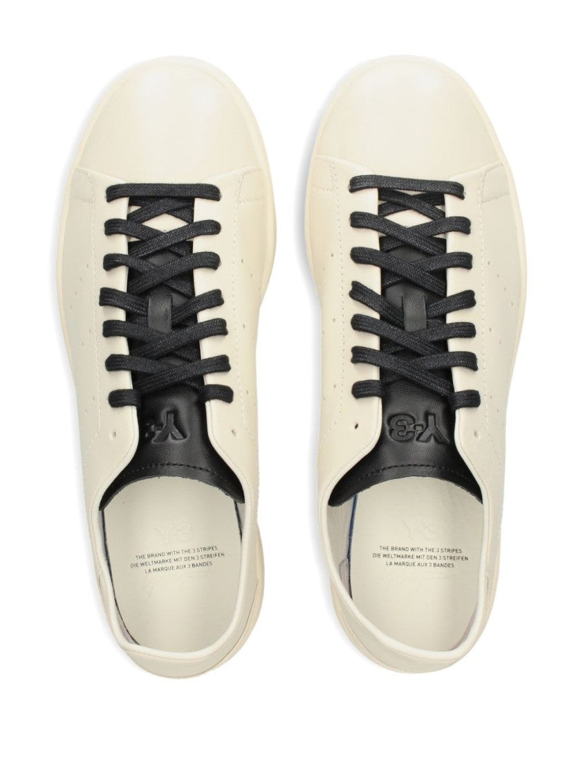 Y-3 Calf Leather Sneakers With Perforated Detailing