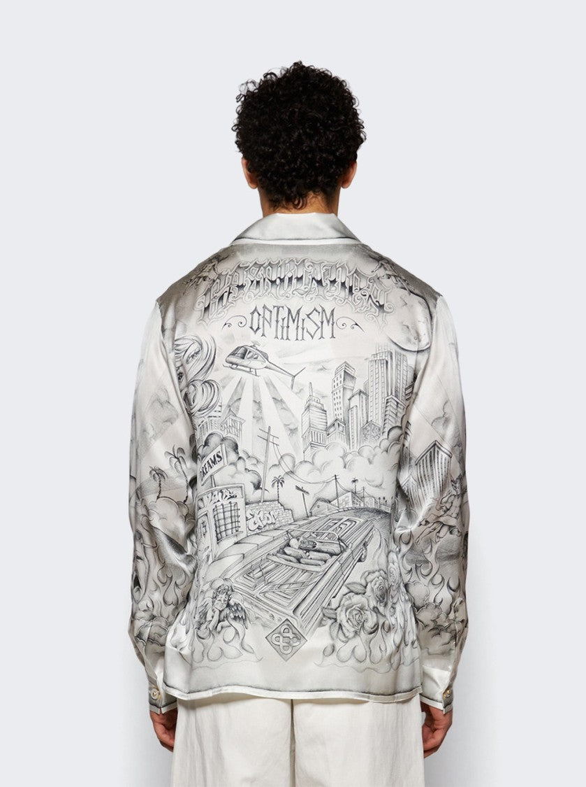 Casablanca Tattoo Long Sleeve Shirt Grey