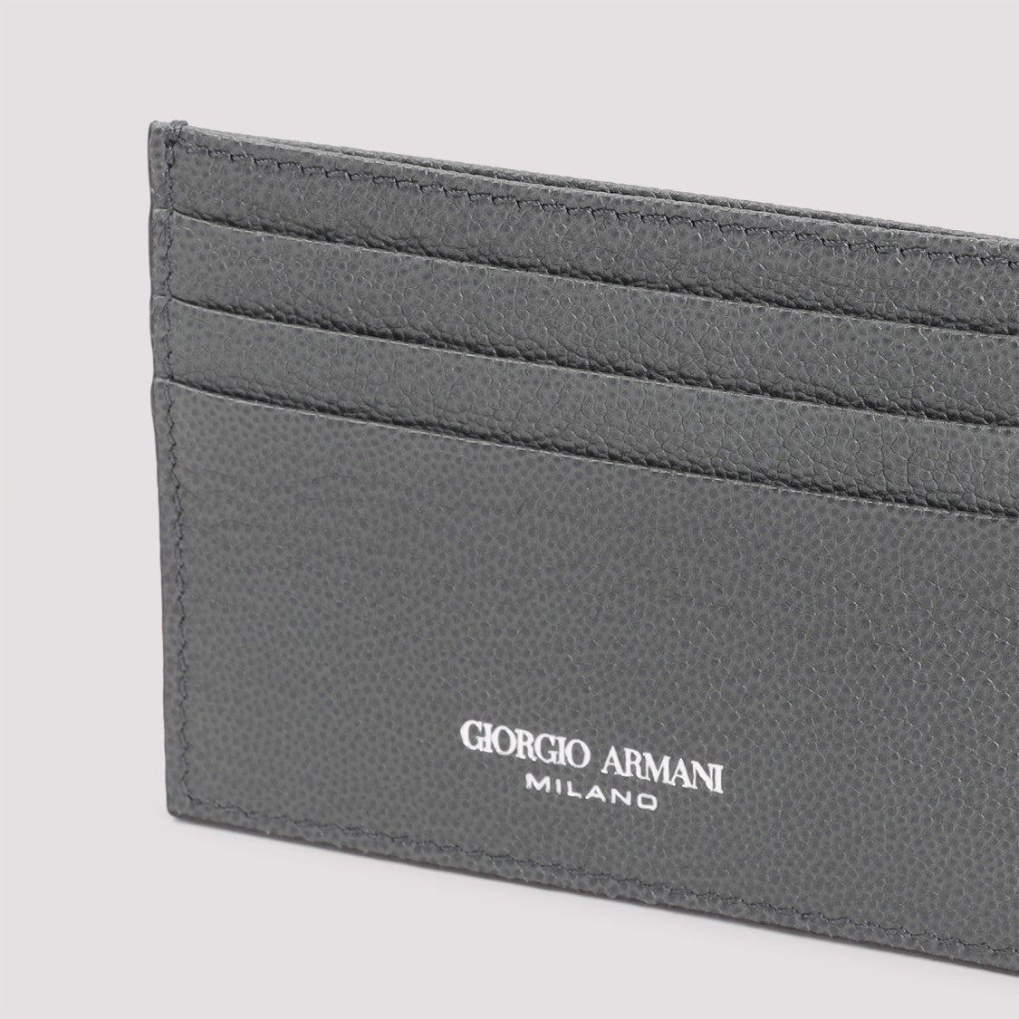 Giorgio Armani Bubble Calf Leather Card Holder