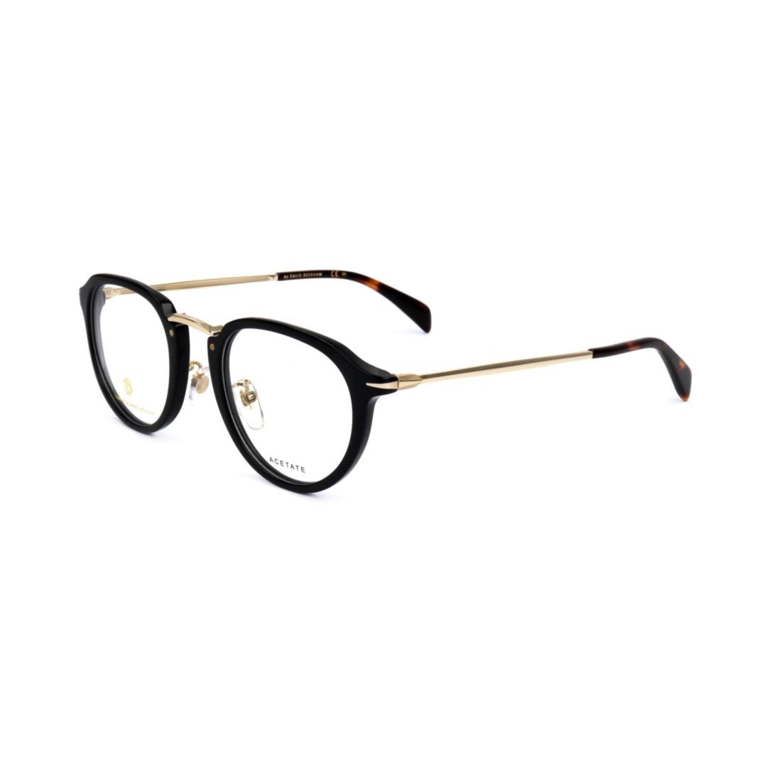 David Beckham Db 1014 Round Black Acetate Eyeglasses
