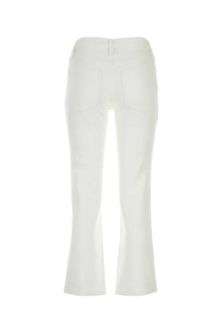 Tory Burch White Stretch Denim Jeans