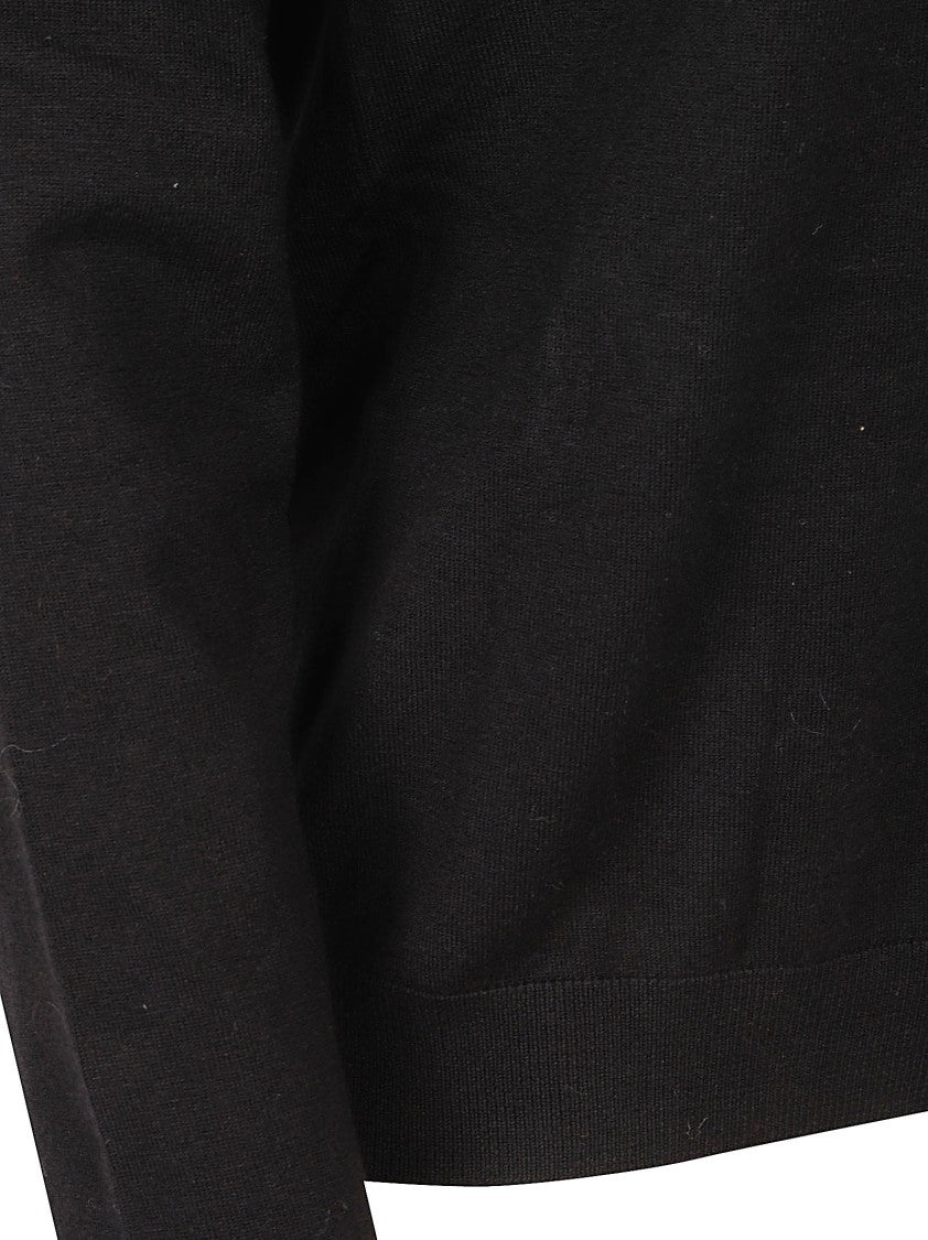 Max Mara High Neck Long-Sleeved Fitted Top With Ribbed Details