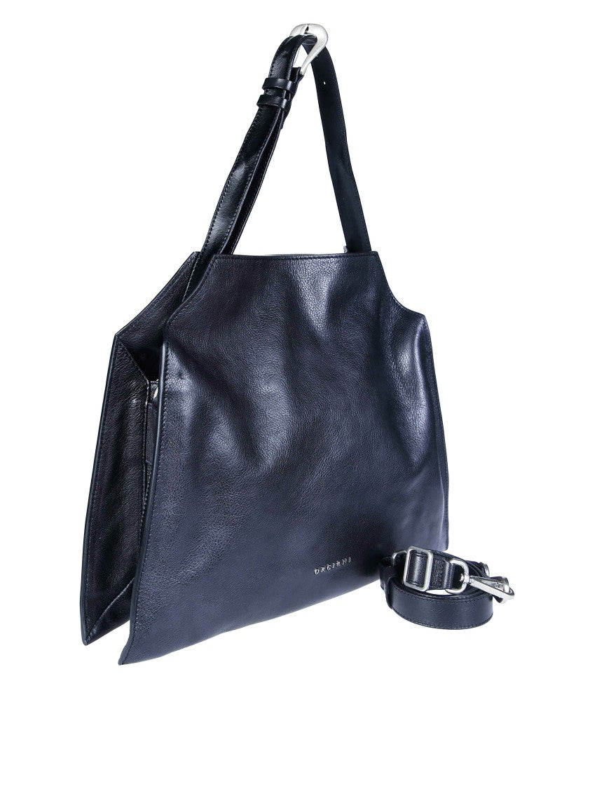 Orciani Trinity M Lagoon Smooth Leather Shoulder Bag
