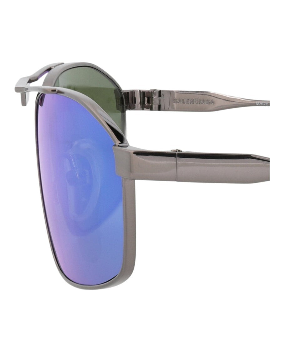 Balenciaga Aviator-Frame Metal Sunglasses