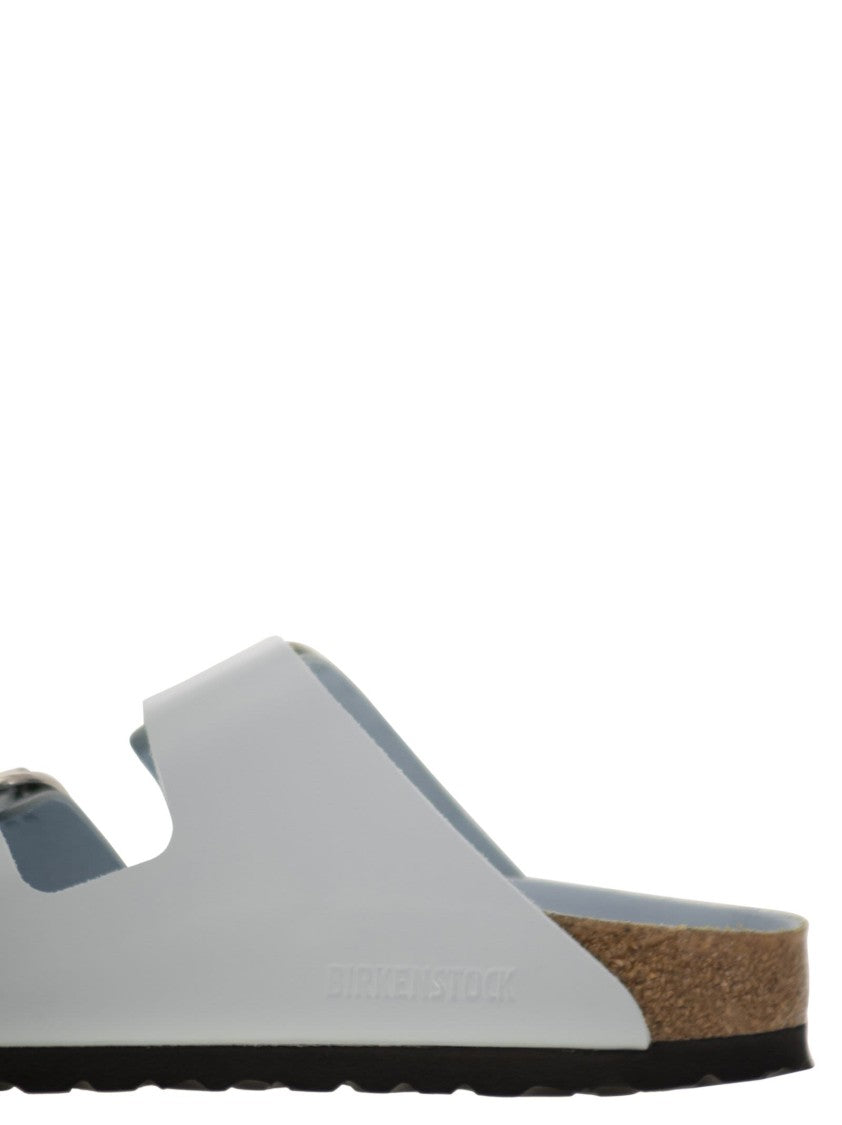 Birkenstock Shine Blue Arizona Big Buckle Sandals