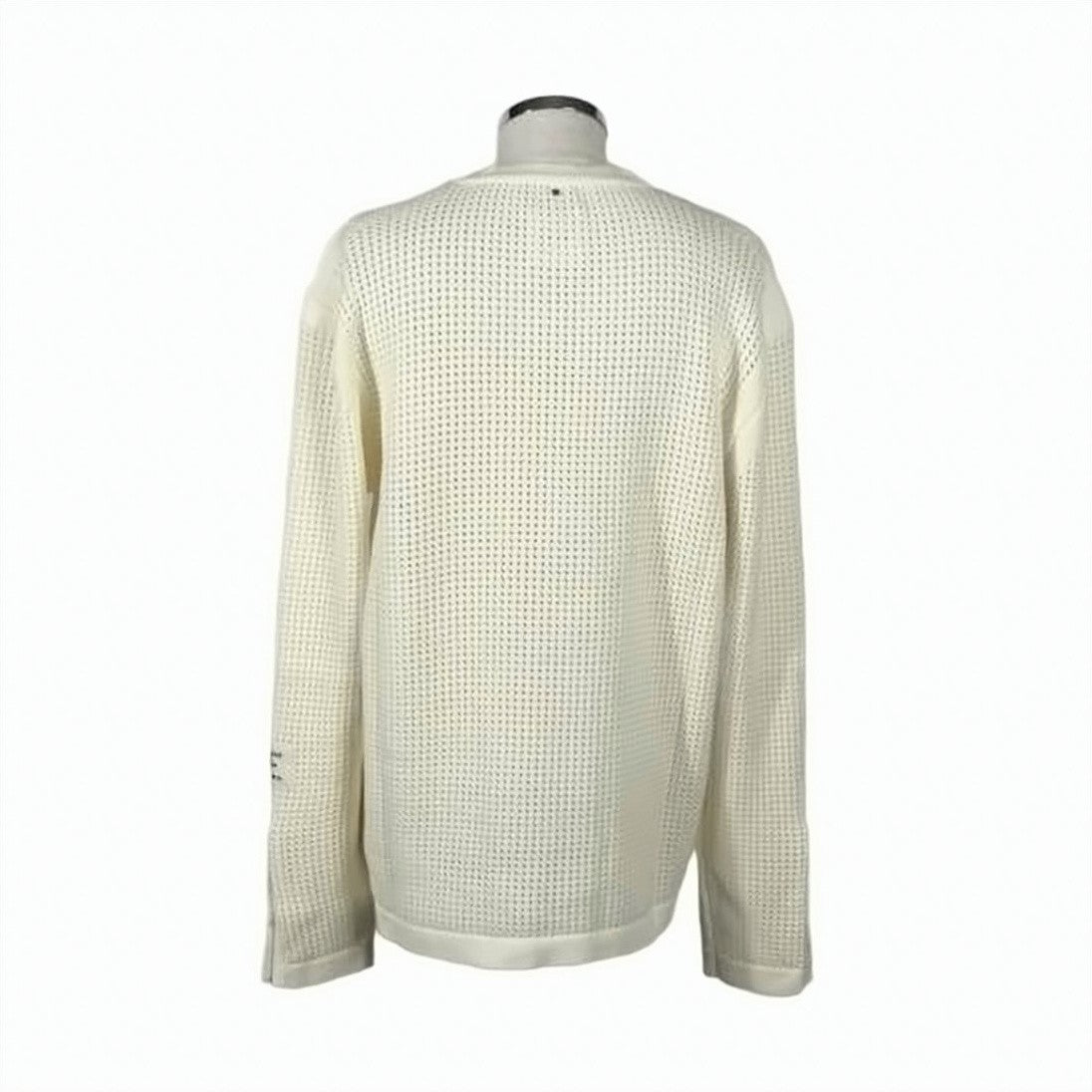 Oamc Waffle-Knit Hooded Sweatshirt With Graphic Prints