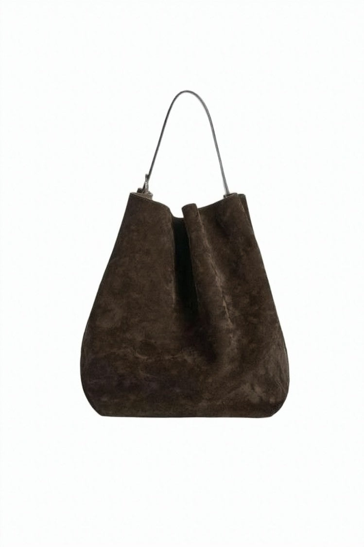 Totême Slouchy Brown Cowhide Leather Tote Bag