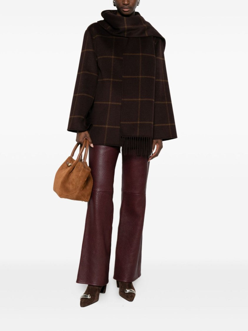 Yerse Brown Wool Blend Coat