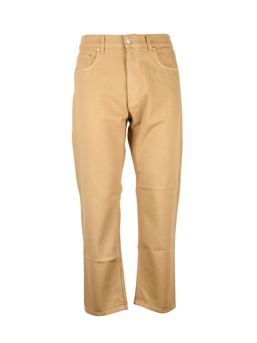 Grifoni Yellow Cotton Elastane Men's Straight Leg Jeans