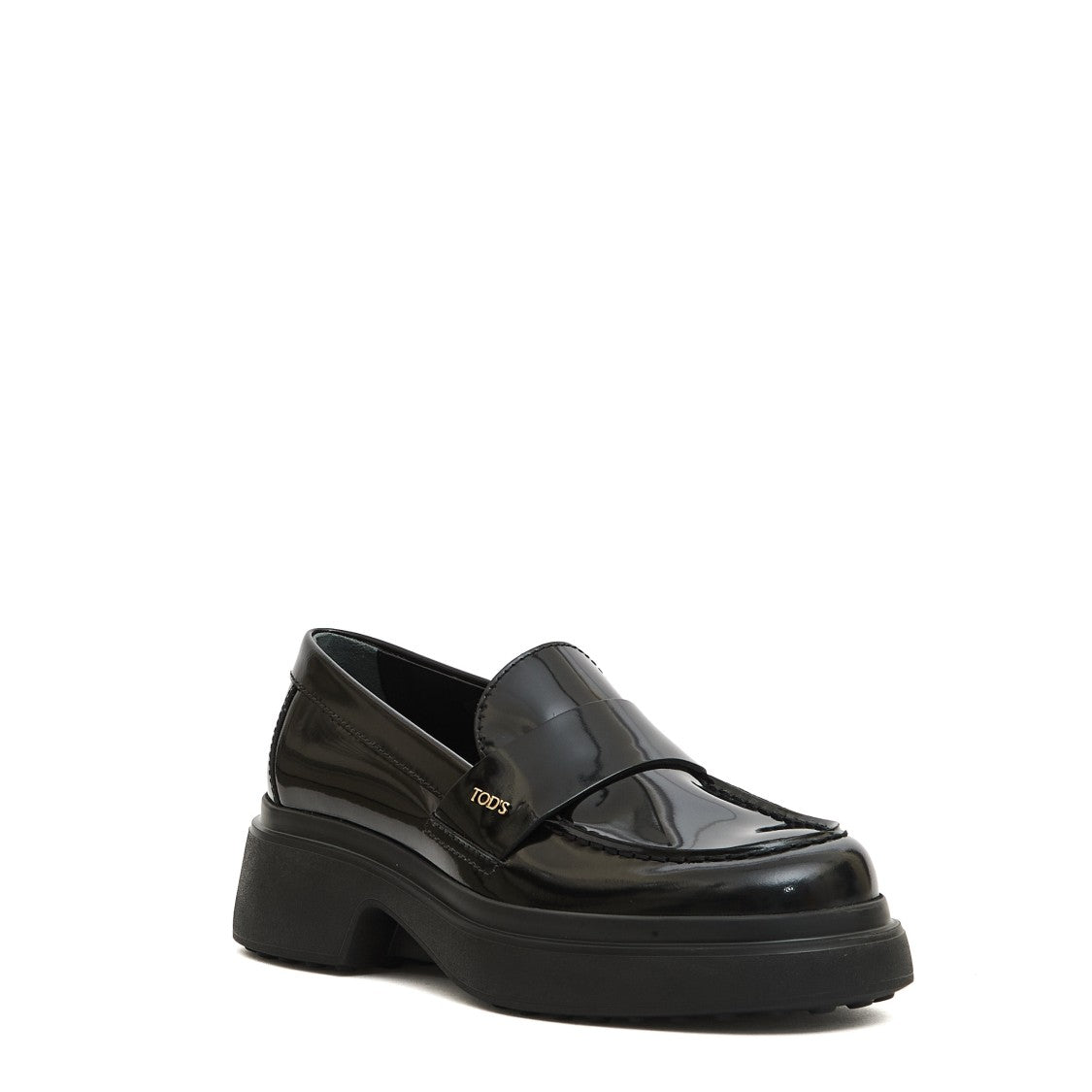 Tod's Black Brushed Moccasin
