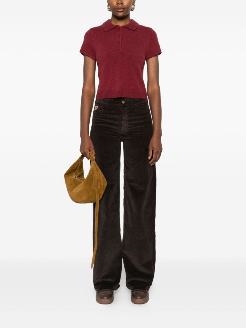 Iois Wide-Leg Brown Trousers With Classic Five-Pocket Design