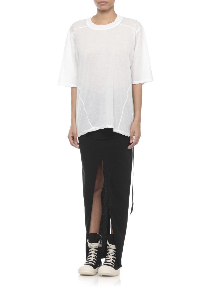 Drkshdw By Rick Owens White Walrus Oversized Cotton T-Shirt