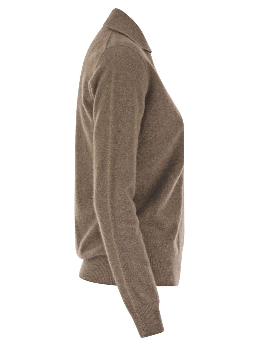 Vanisé Patty - V-Neck Jumper With Polo Collar