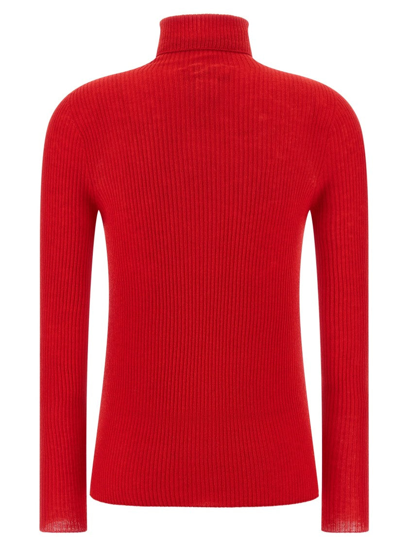 Fabiana Filippi Ribbed Virgin Wool And Silk Turtleneck Sweater