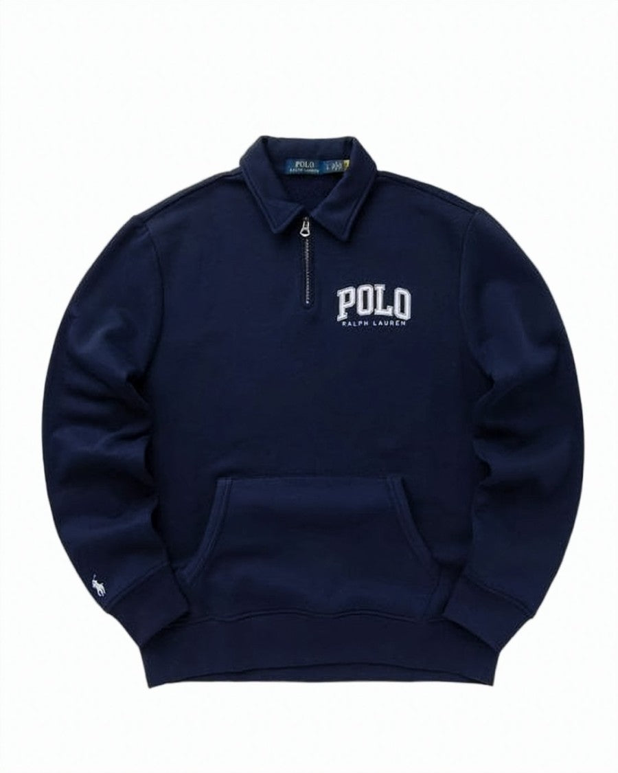 Polo Ralph Lauren Navy Blue Half-Zip Collar Pullover