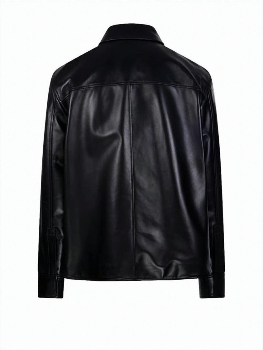 Loewe Lambskin Leather Jacket With Structured Collar