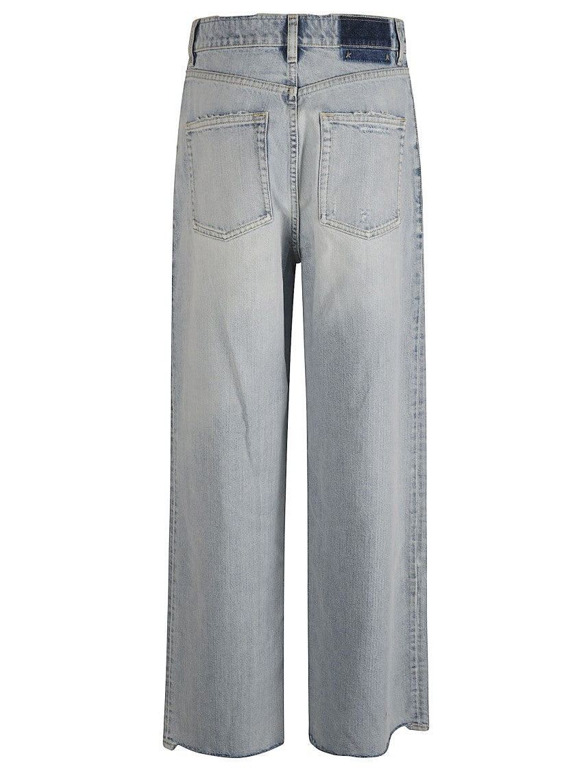 Golden Goose Relaxed Wide-Leg Jeans With Distressed Detailing