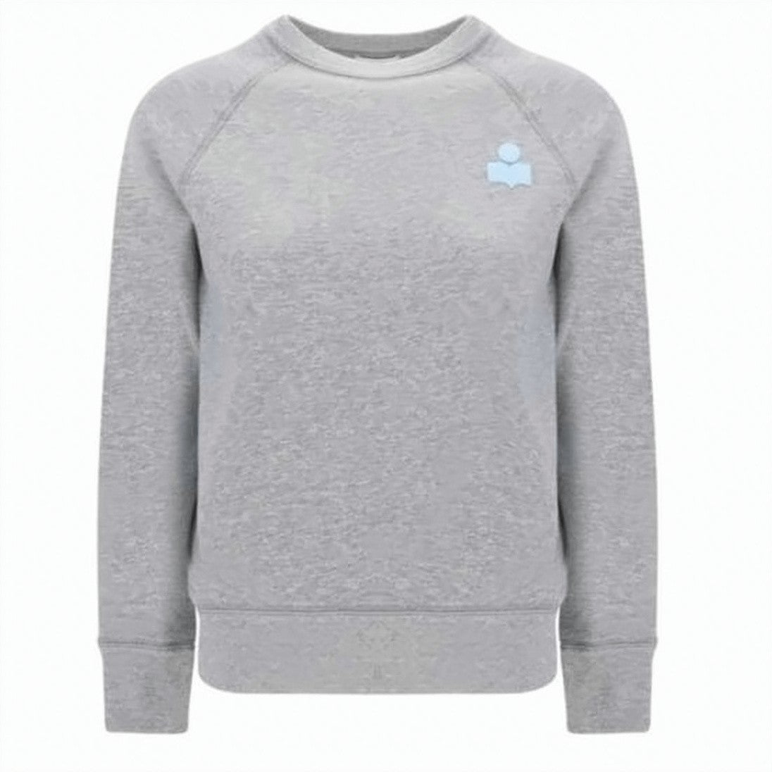 Isabel Marant Heathered Grey Crewneck Sweatshirt With Raglan Sleeves