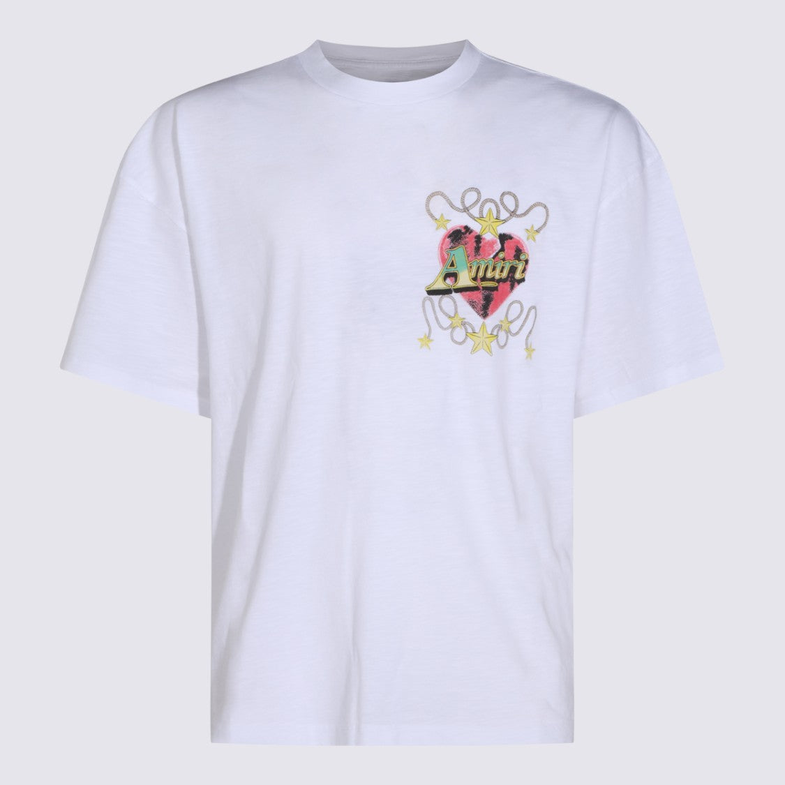 Amiri Heart Graphic Cotton T-Shirt With Artistic Detail