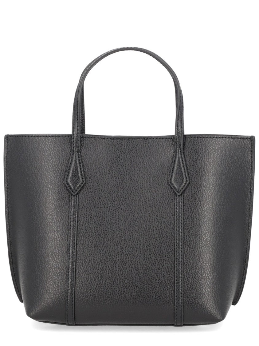 Tory Burch Neutral Perry Structured Detachable Pouch Handbag