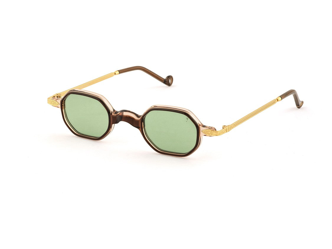 Eyepetizer Gold Boca Tortoiseshell Octagonal Sunglasses