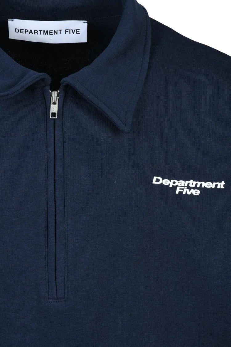 Department 5 Cotton Zip Polo Sweatshirt