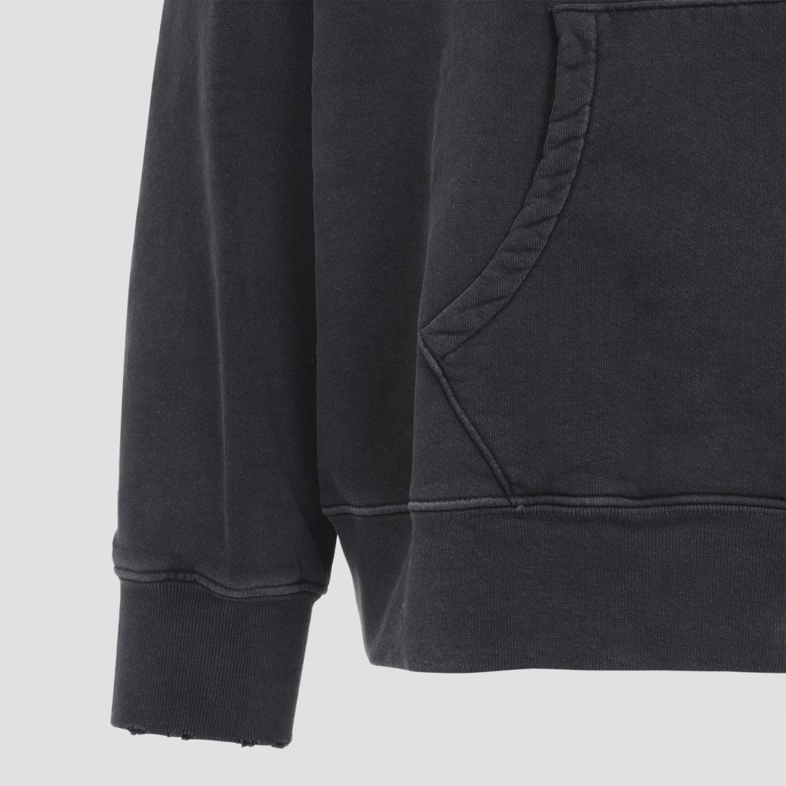 Enfants Riches Déprimés Vintage-Inspired Black Hoodie With Subtle Logo And Pocket