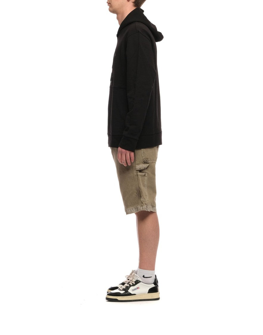 Paul & Shark Casual Black Hoodie With Drawstring Hood