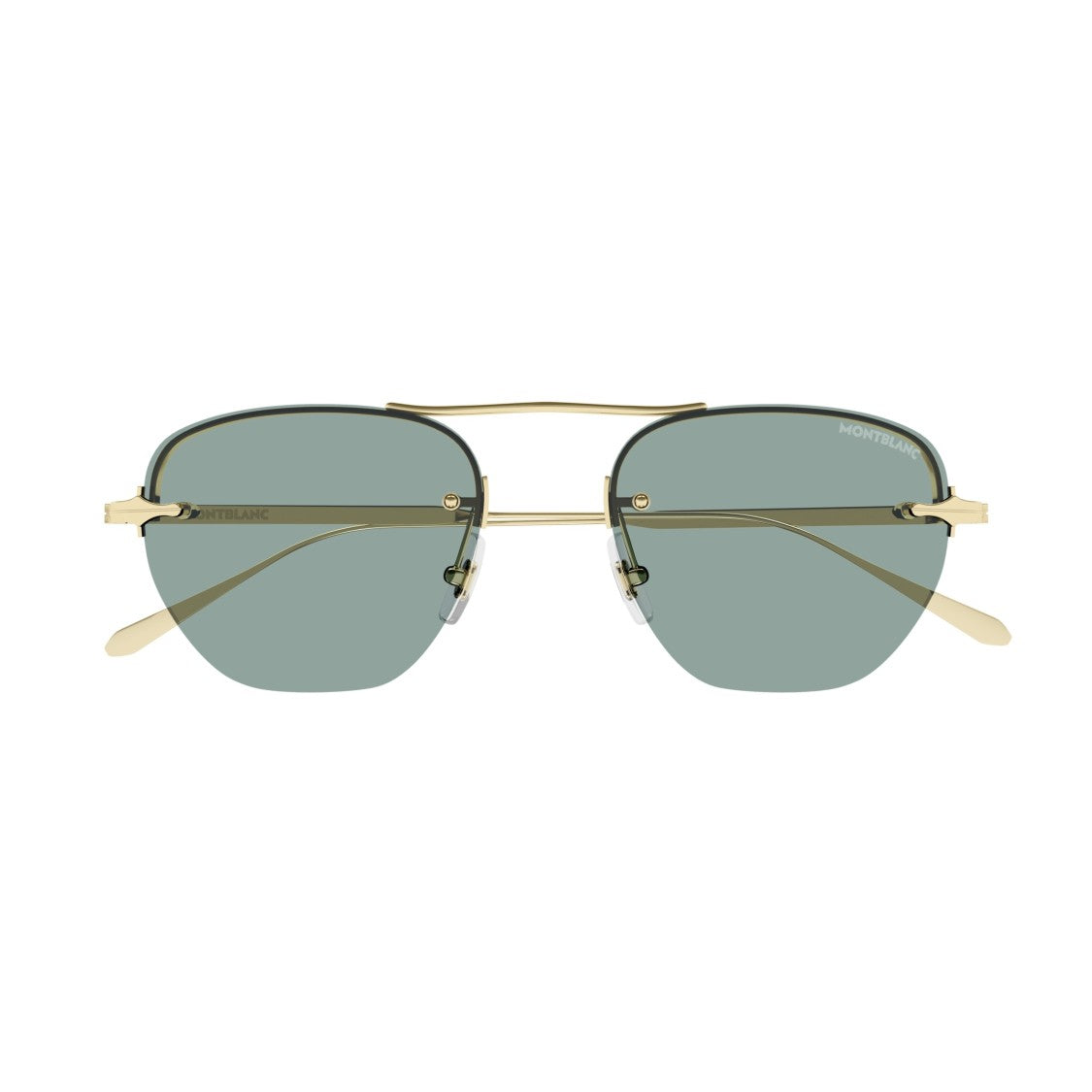 Montblanc Mb0404s Gold-Finish Metal Sunglasses With Rimless Design