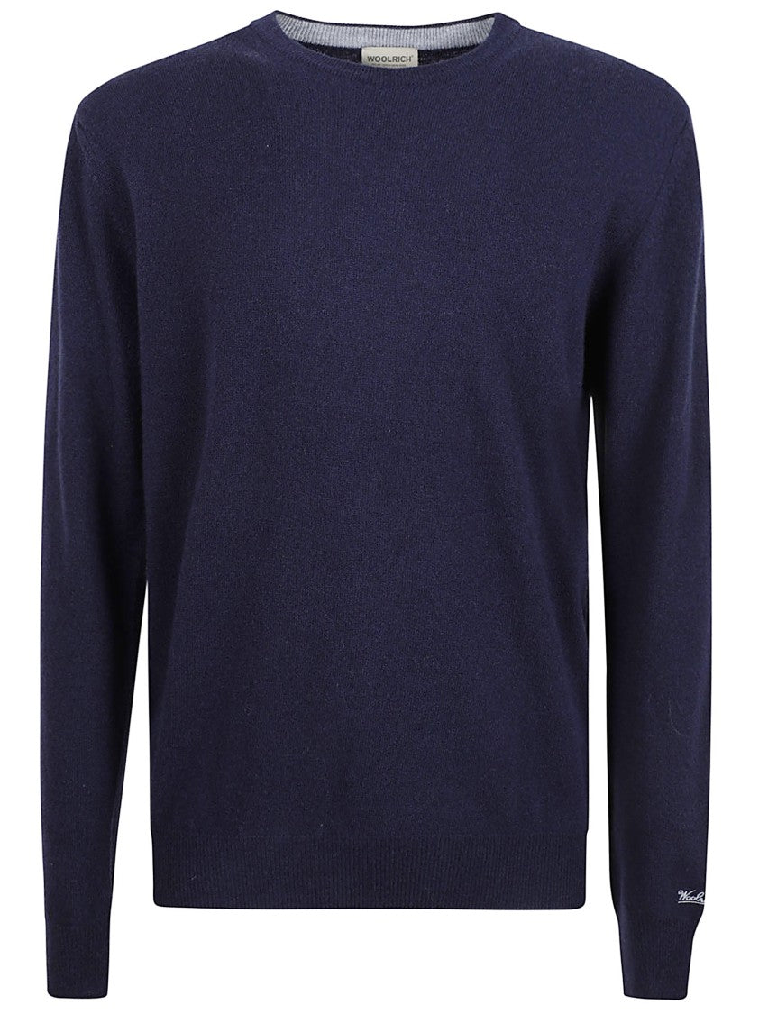 Woolrich Classic Crew Neck Sweater In Soft Wool