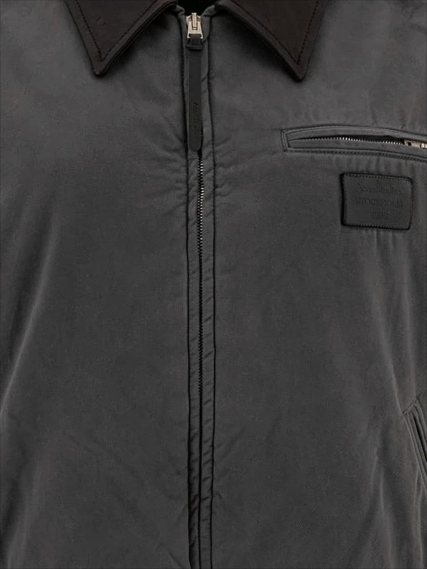 Acne Studios Cropped Bomber Jacket With Pointed Collar