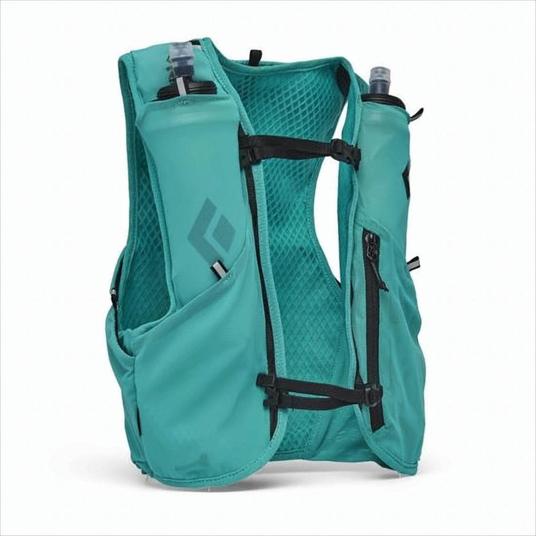 Black Diamond Turquoise Lightweight Sports Vest With Zippered Pockets And Adjustable Straps