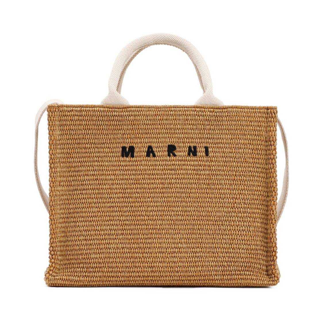 Marni Natural Raffia East-West Tote Bag