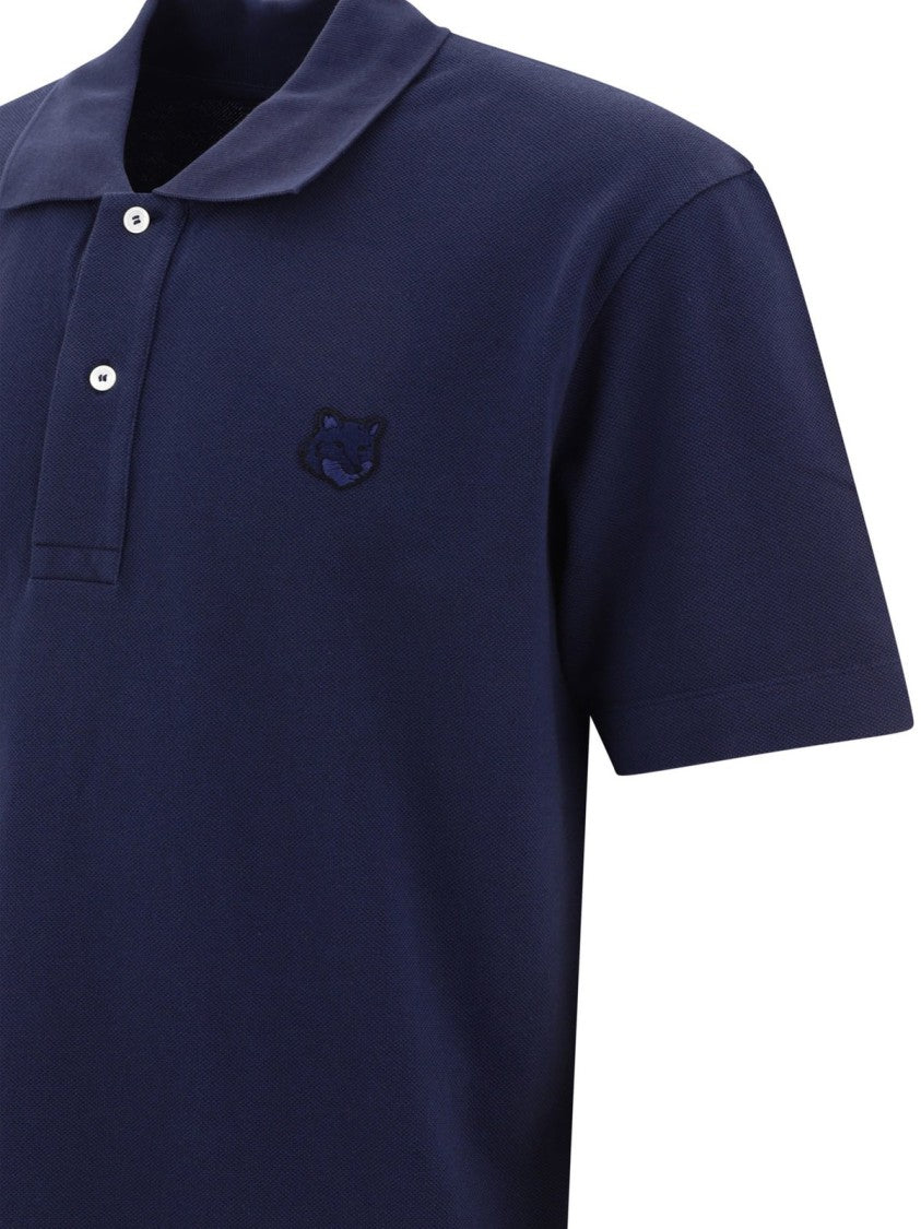 Maison Kitsuné Short-Sleeve Polo Shirt With Traditional Collar And Subtle Embroidery
