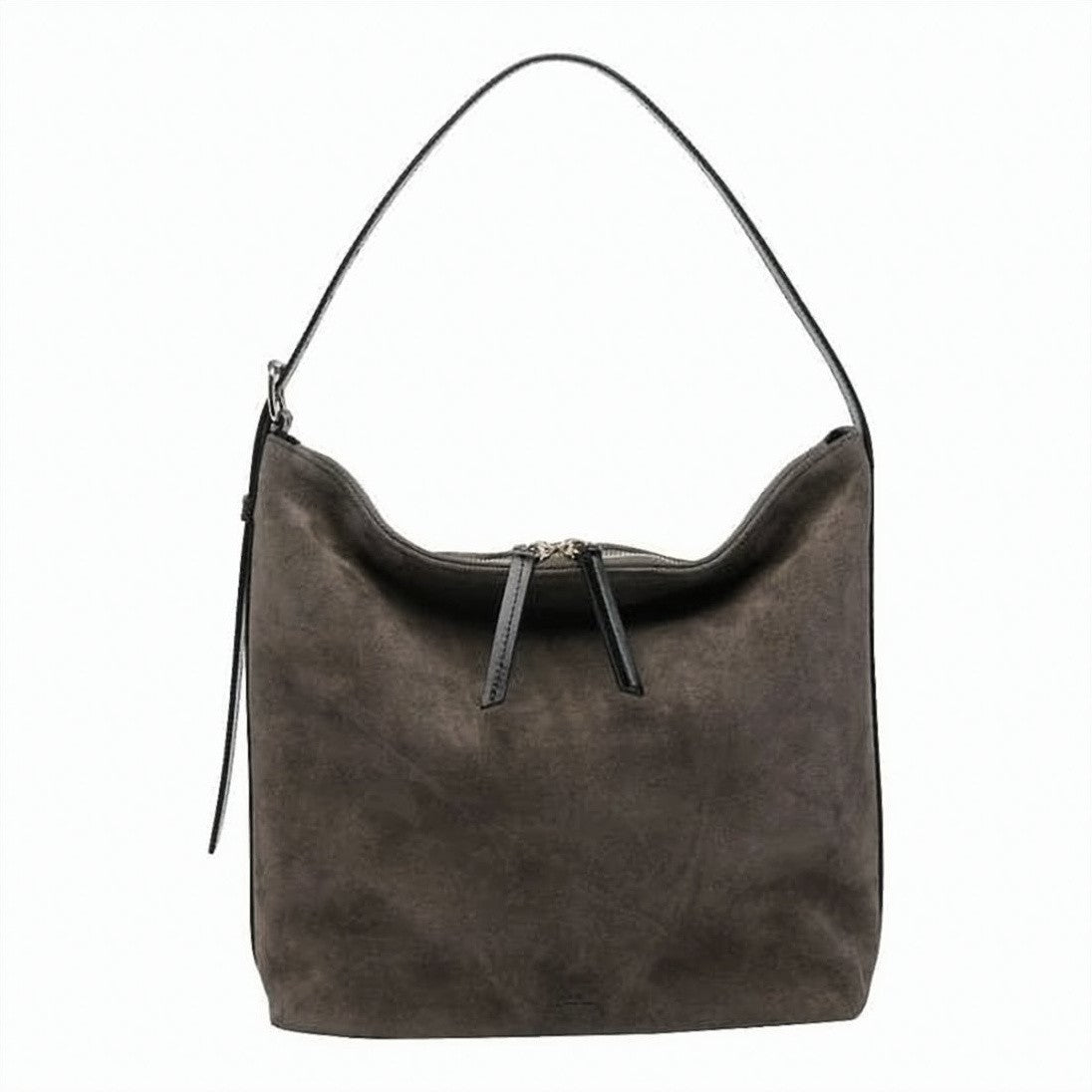 A.P.C. Suede-Textured Shoulder Bag With Top Zipper Closure